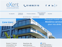 Tablet Screenshot of exent.fr